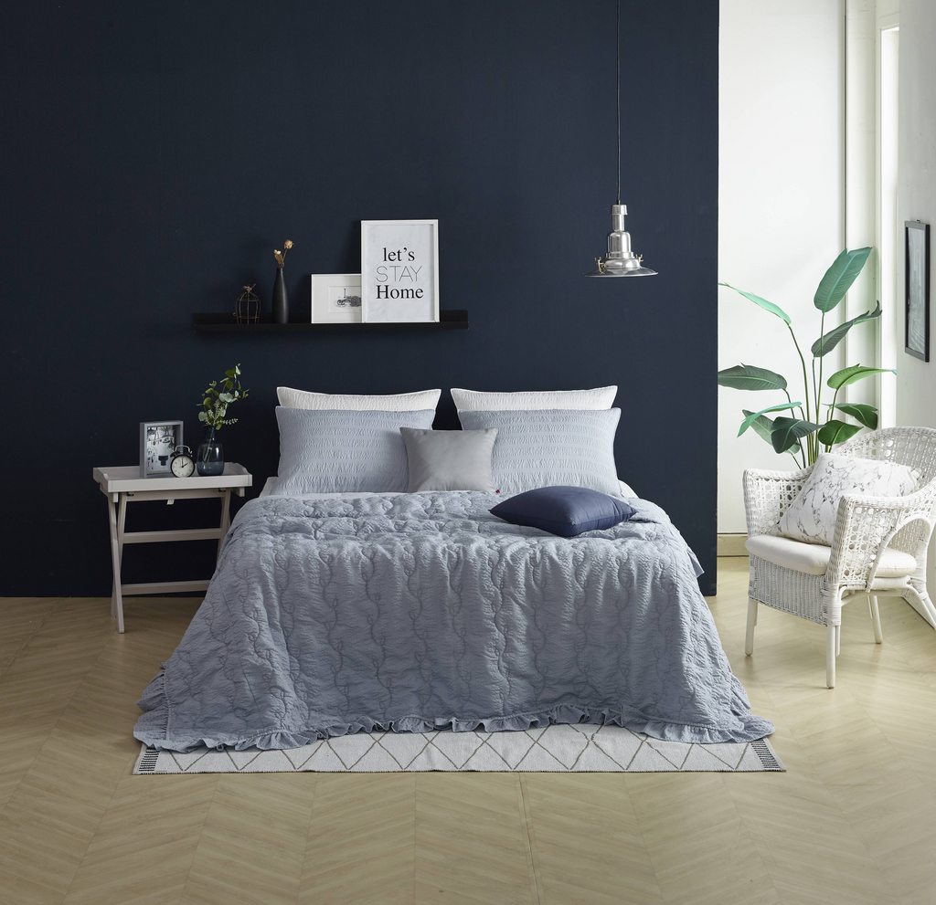 New Summer Pigment Washing Comforter Set_Blue Grey