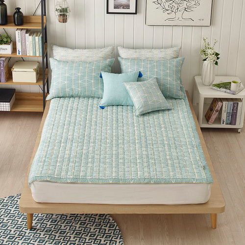Coral Cooling Seersucker Single/Twin Quilt mattress Pad / topper