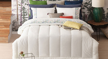 [Premium High Density Cotton100] Korea Traditional Style Embroidery White Comforter Set