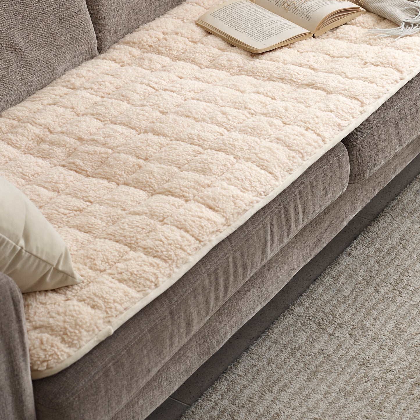 {NEW} Wool Like Soft and Warm touch Sofa pad