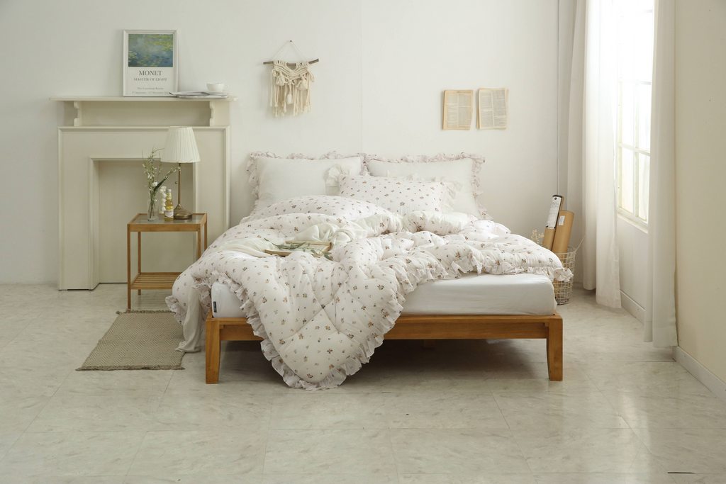 [Premium] 100%  Modal & 100% Cotton Comforter Set_Yellow Beige