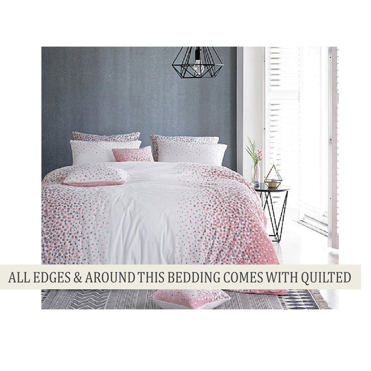 Dotty Mink Touch Microfiber Winter King Comforter set