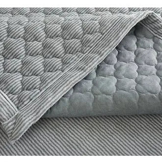 Double/ Queen Air Velour Micromink Mattress Pad_Grey