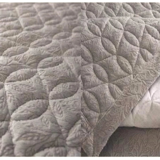 Premium Real Fur Touch Micromink Mattress Pad_Grey