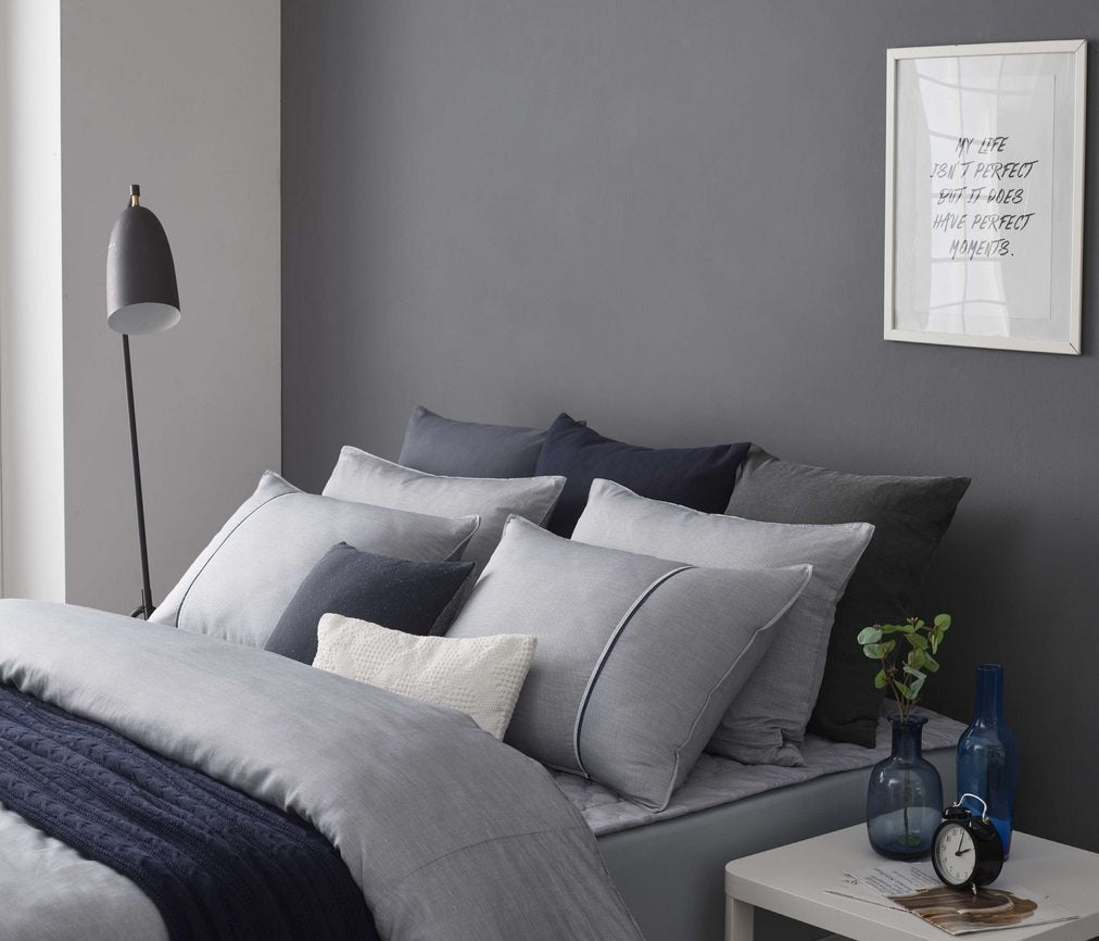 Grid Soft Silky Touch Micromodal Cotton Comforter Set_King / Queen