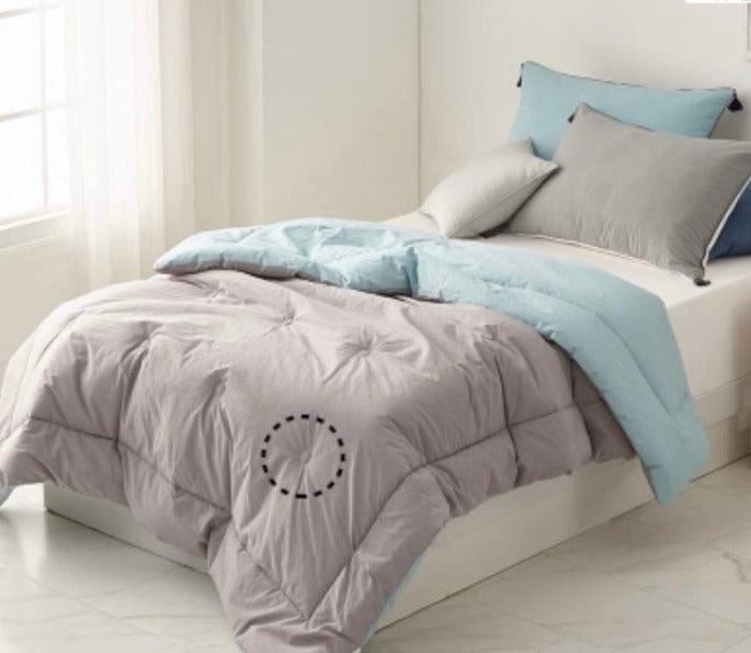 Premium 100% High Density Cotton Comforter Set_Mint Blue