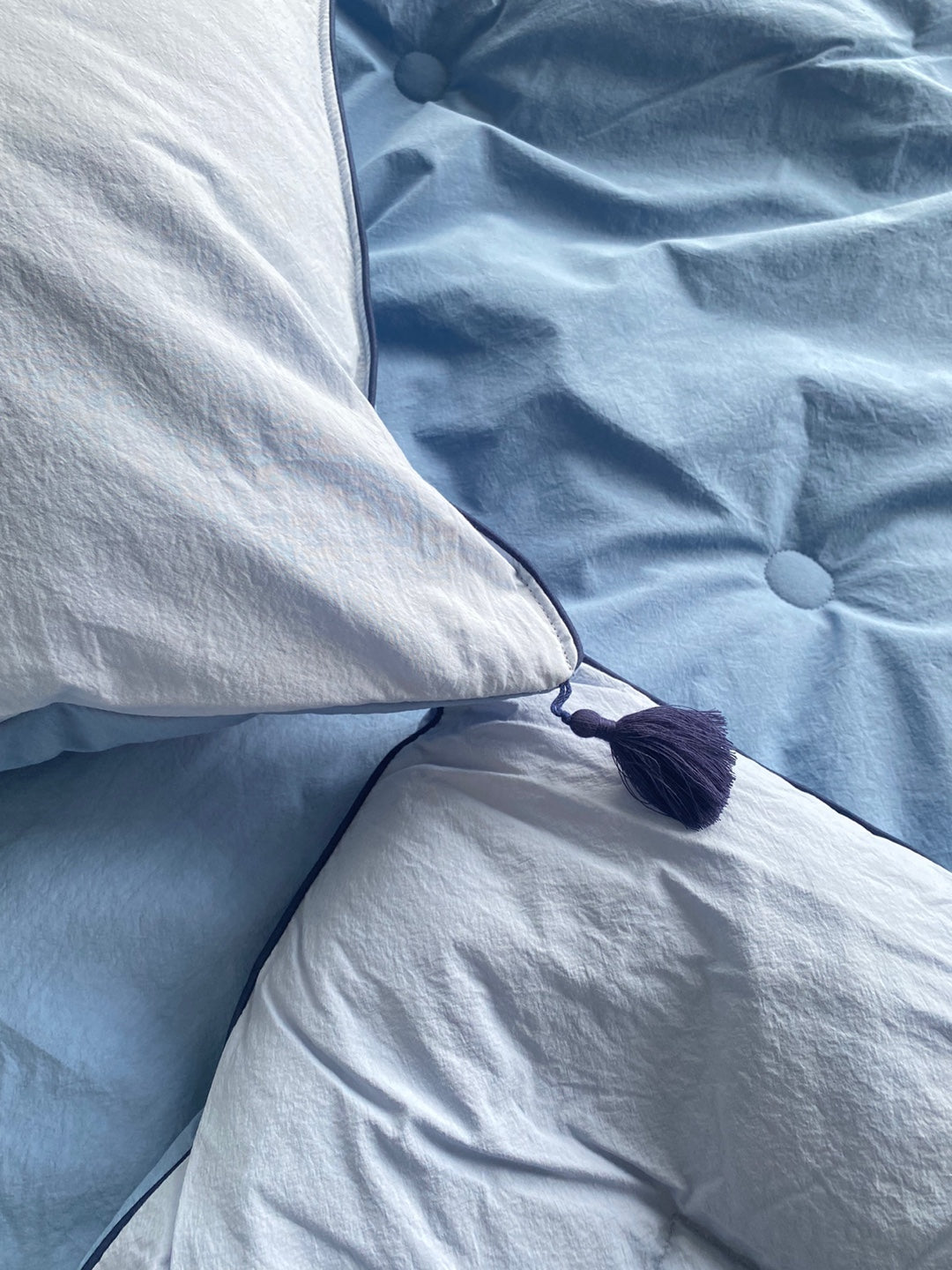 Premium 100% High Density Cotton bedding set_Blue