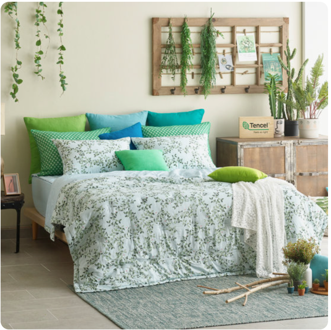 100% Tencel Modal Super Soft Summer bedding Set_Green