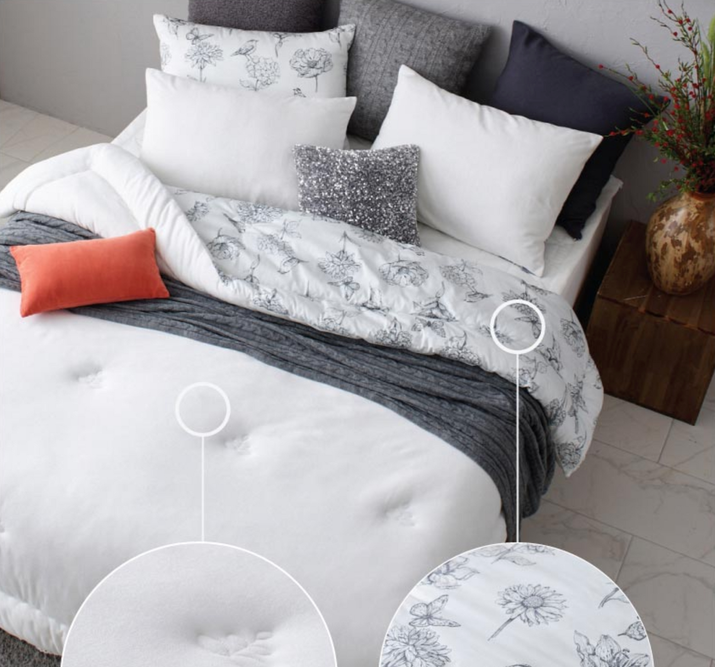 Premium MOC (Modal+Cotton) Reversible Comforter Set