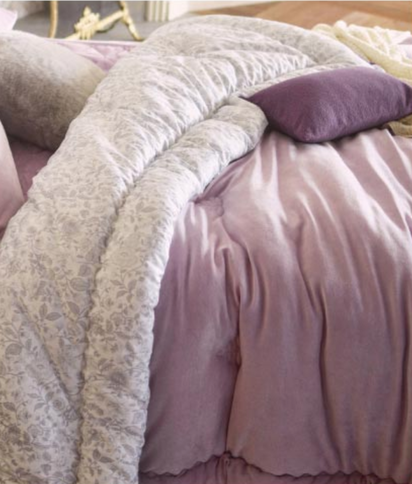 Premium MOC (Modal+Cotton) Reversible Comforter Set _Violet