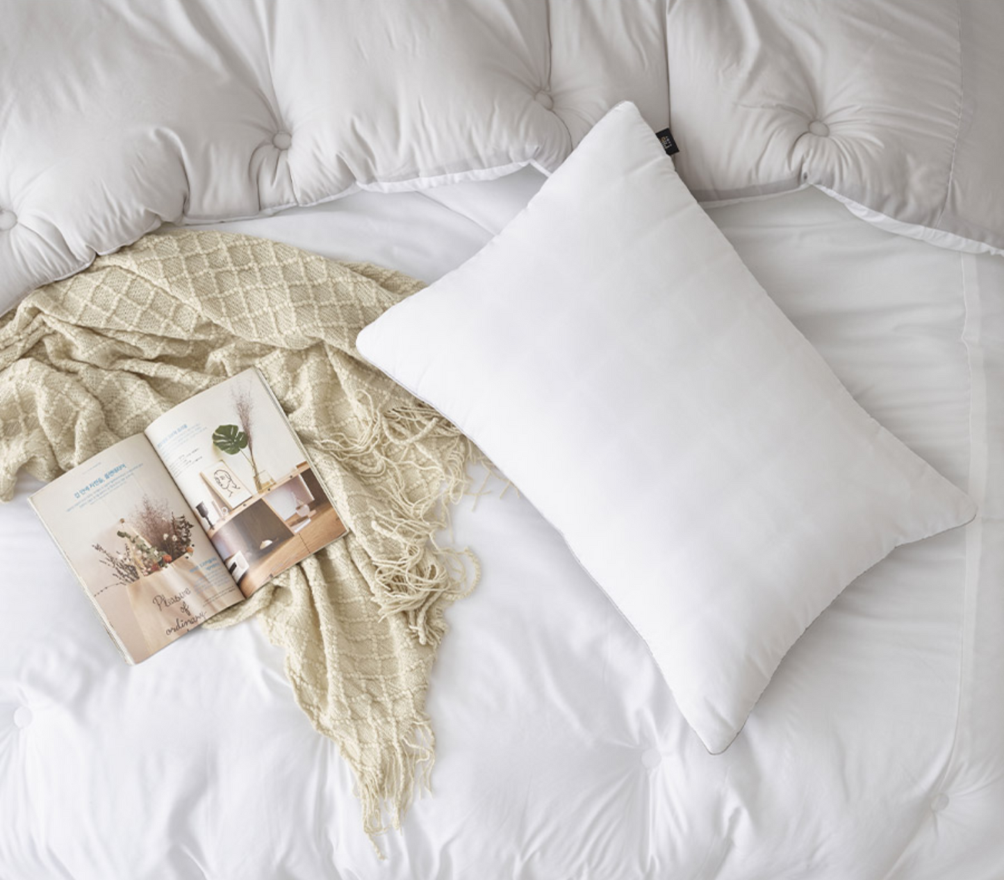 Premium 100% Tencel Modal Comforter set_Reversible_White/Grey_Double&Queen