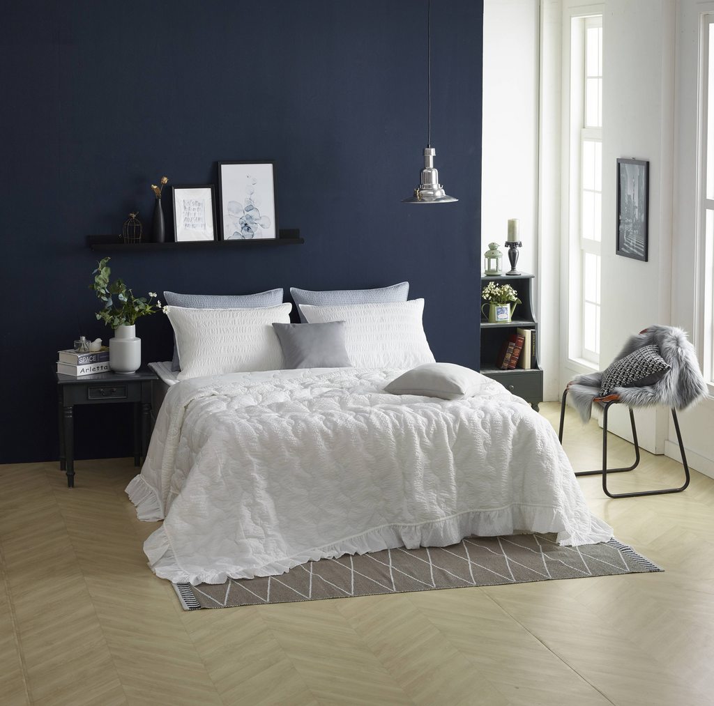 New Summer Pigment Washing bedding Set_White