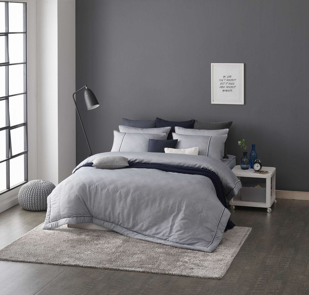 Grid Soft Silky Touch Micromodal Cotton Comforter Set_King / Queen