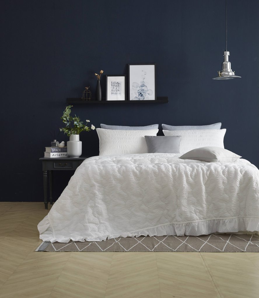 New Summer Pigment Washing bedding Set_White