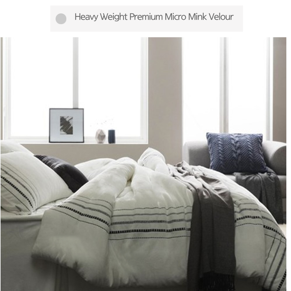 King Size- Hotel Style Velour Micro-mink Touch Duvet Cover Set