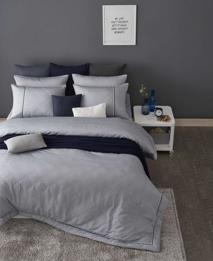 Grid Soft Silky Touch Micromodal Cotton Comforter Set_King / Queen