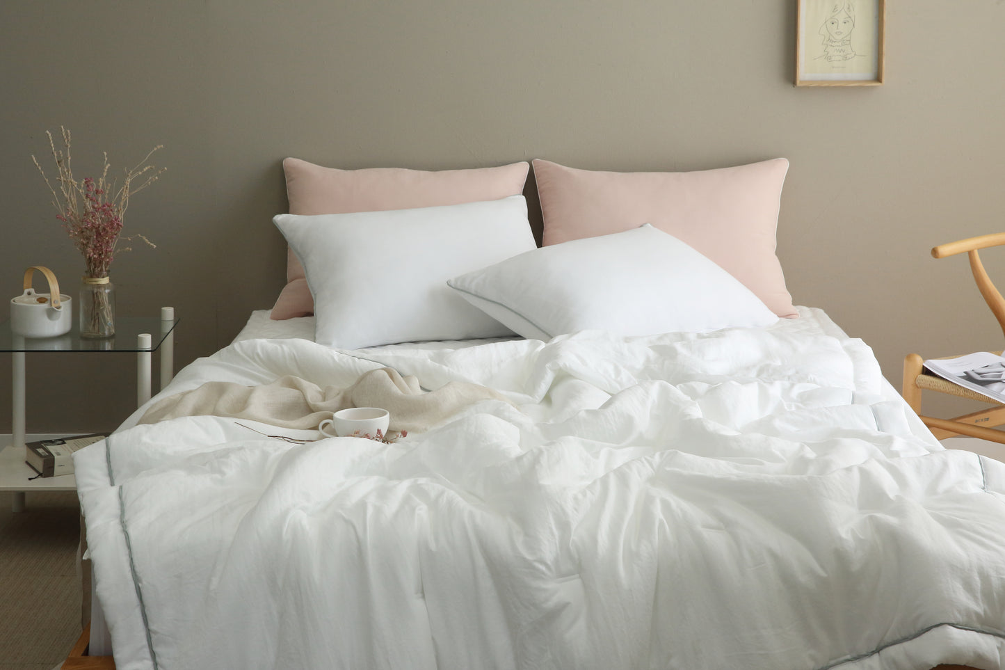 Ultra Soft Anti-Dust Semi-Micro Air Washing Comforter set / Double/Queen