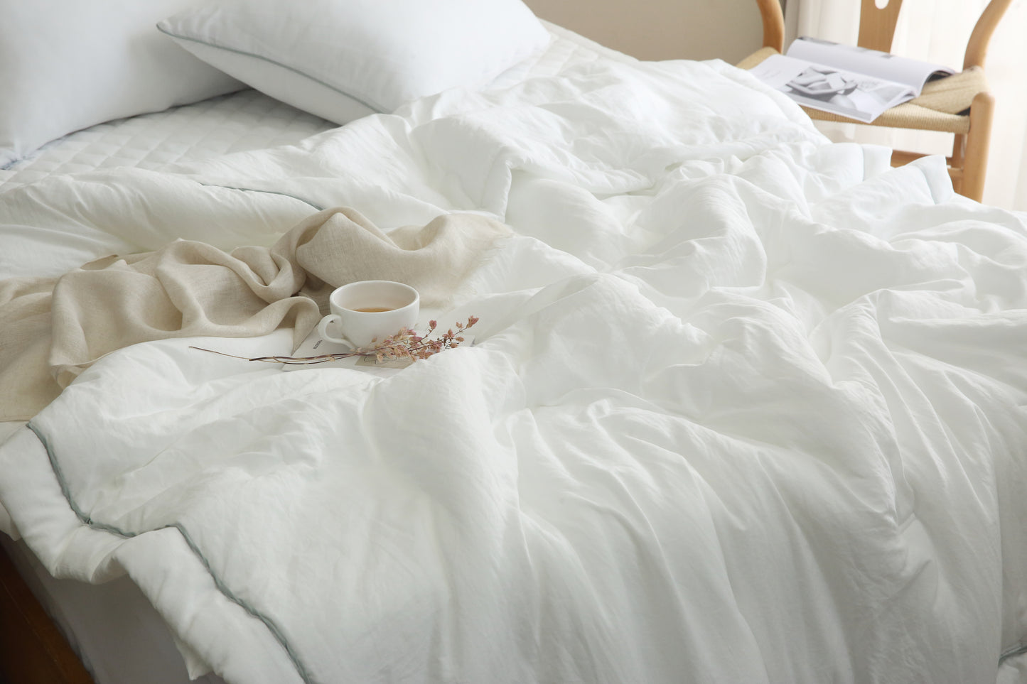 Ultra Soft Anti-Dust Semi-Micro Air Washing Comforter set / Double/Queen