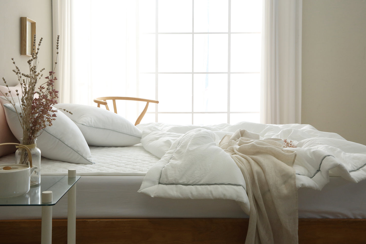 Ultra Soft Anti-Dust Semi-Micro Air Washing Comforter set / Double/Queen
