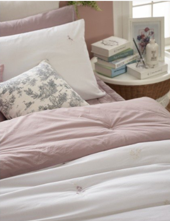 Purecotton_Embroidery 100% Soft Touch Natural Cotton Comforter Set