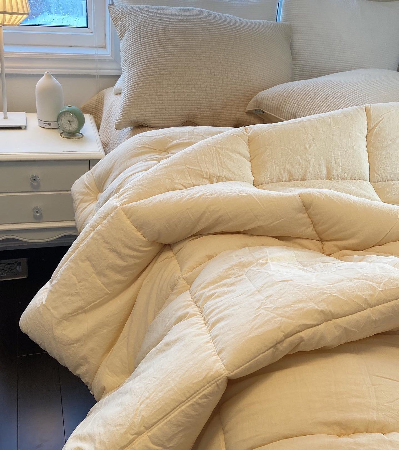100% Pigment Washing Cotton Cloud Comforter_Beige Yellow