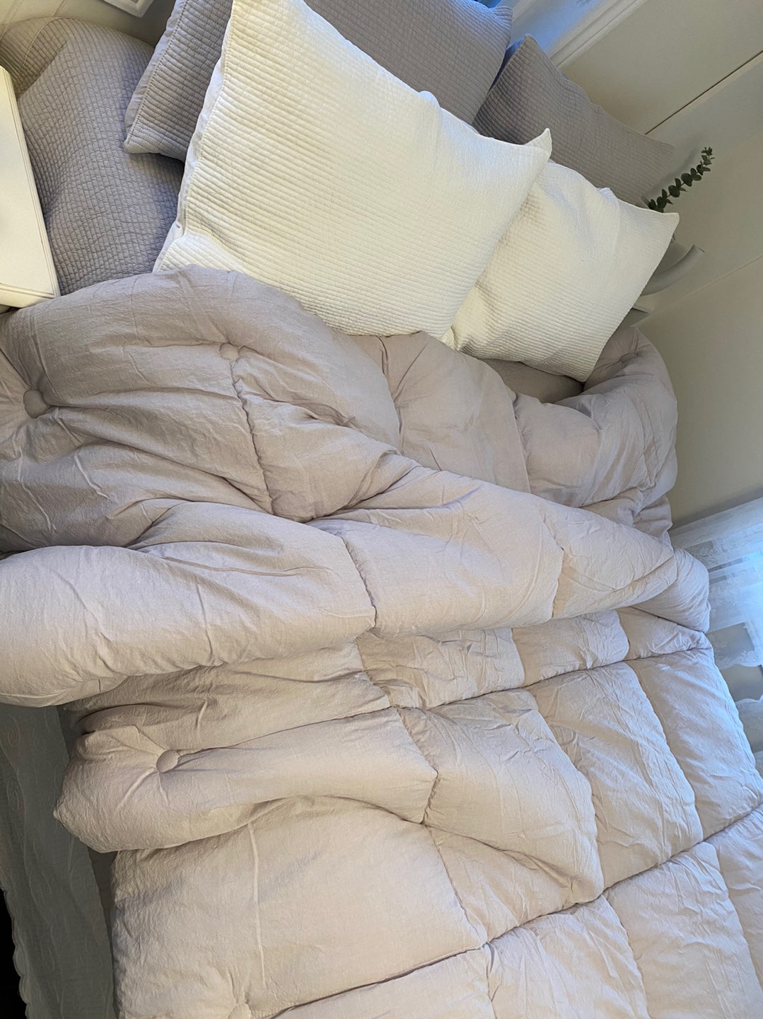 100% Pigment Washing Cotton Cloud Comforter_Grey