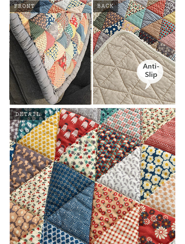 100% Cotton Quilt Sofa Pad_Ivory