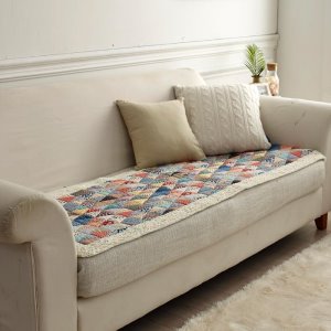 100% Cotton Quilt Sofa Pad_Ivory