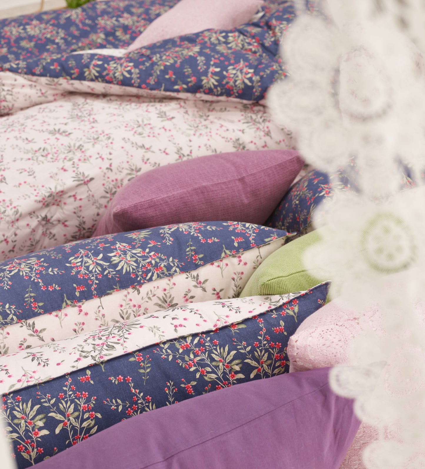 Natural Fresh Cotton 100% Spring Garden Comforter Set