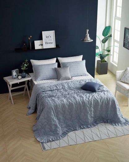 New Summer Pigment Washing Comforter Set_Blue Grey
