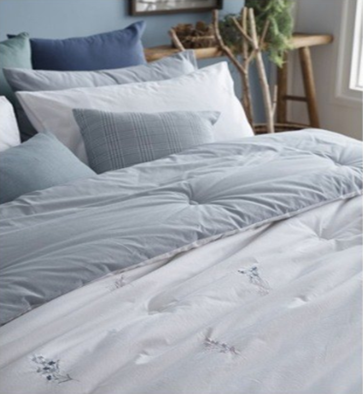 Purecotton_Embroidery 100% Soft Touch Natural Cotton Comforter Set