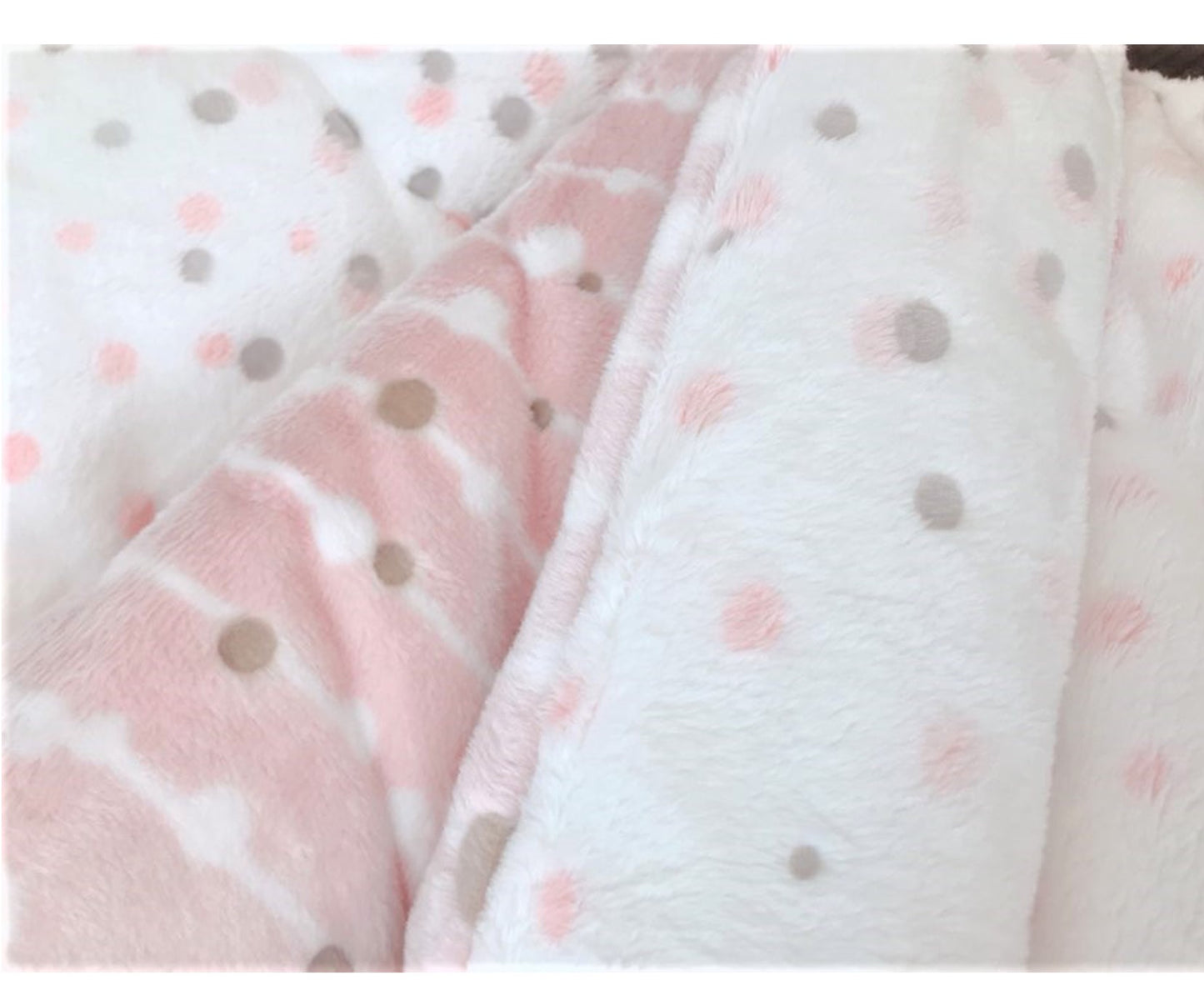Dotty Mink Touch Microfiber Winter Queen Comforter set_Pink