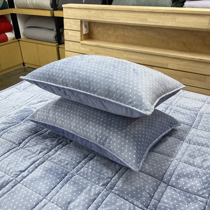 Blue Dot Mink Touch Winter Comforter set