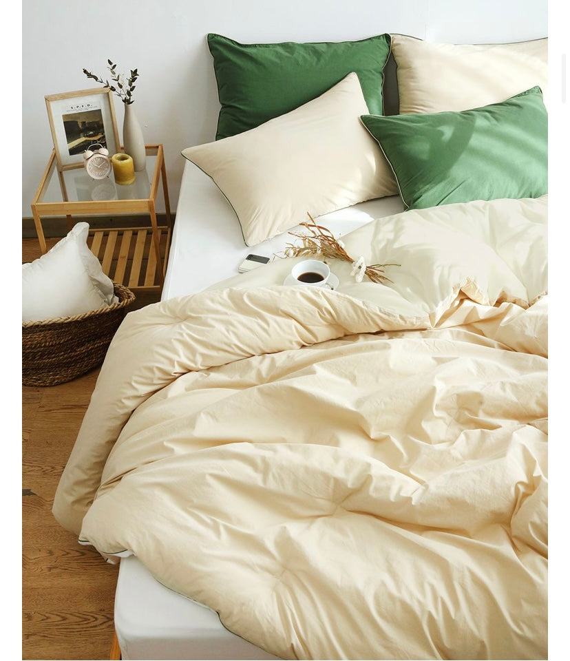 100's Cotton with Micro-mink Four seasons comforter set