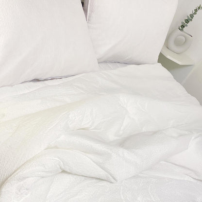 [COOL KING] Summer Cool Seer Silky Comforter Set_ White