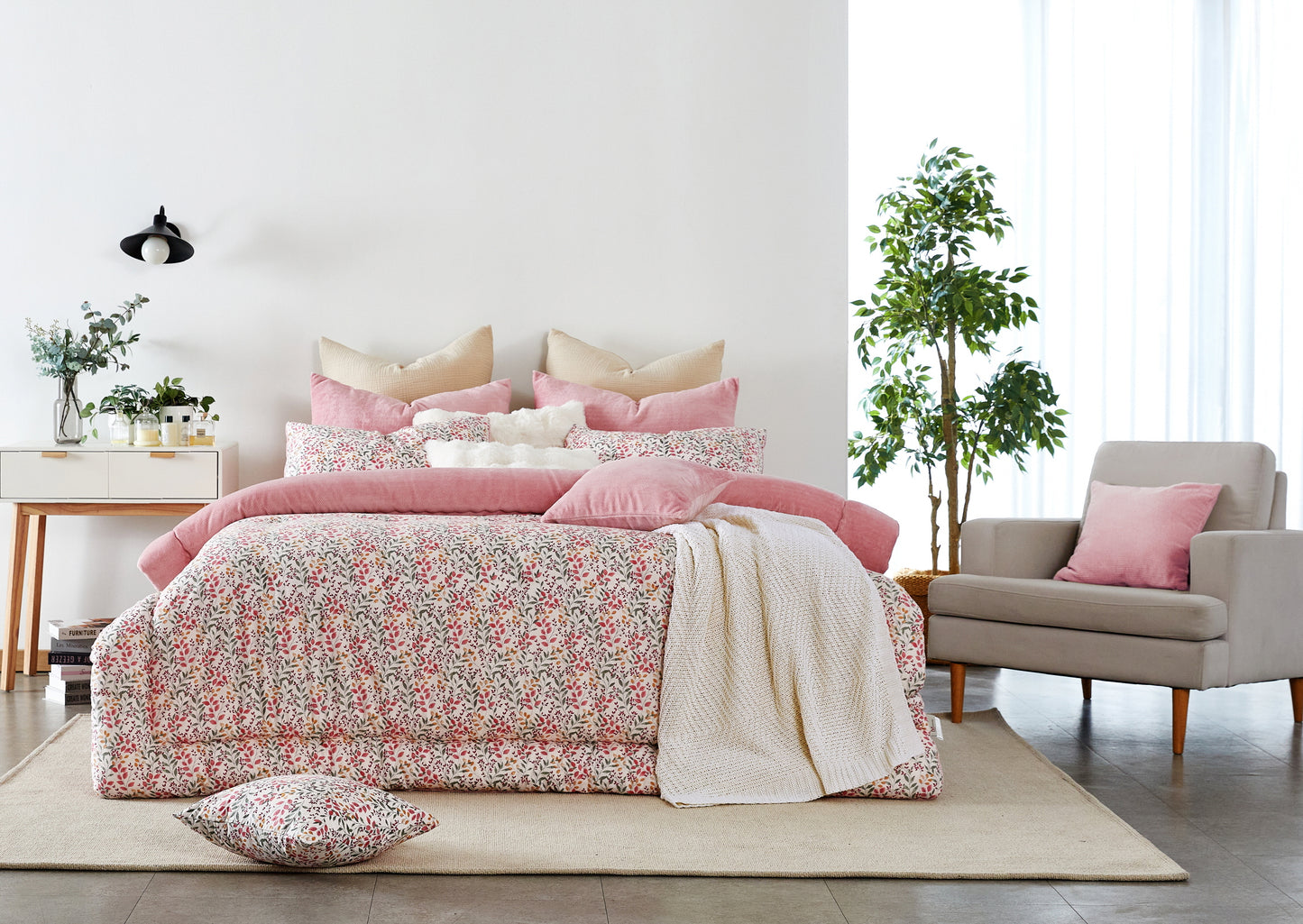 Cotton100 + Micromink Reversible Comforter Set_Single