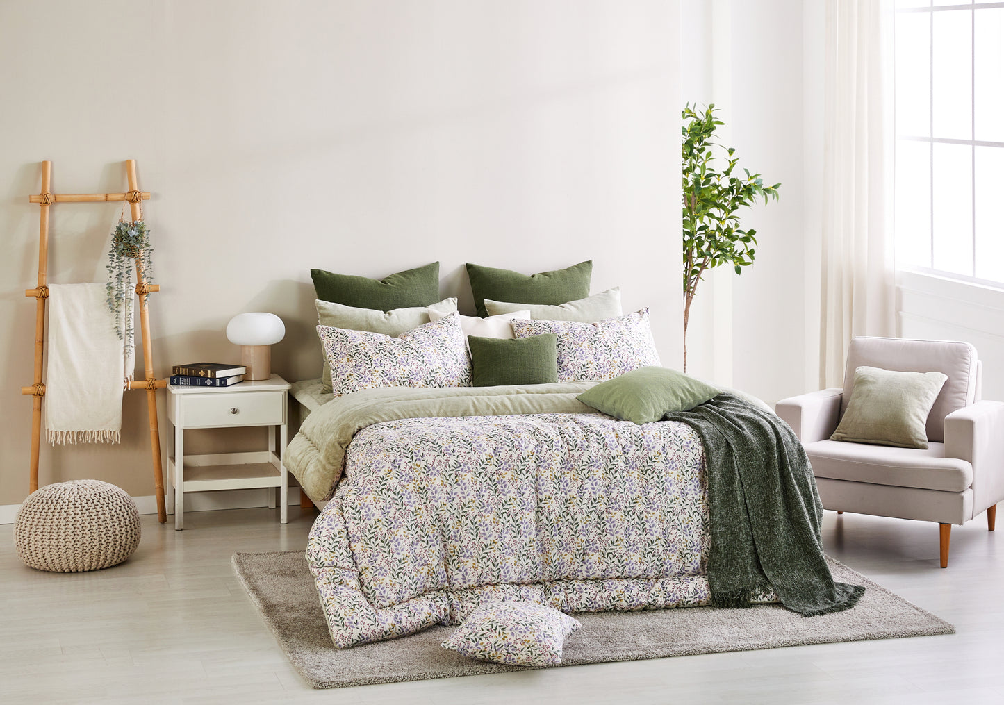 Cotton100 + Micromink Reversible Comforter Set_Queen