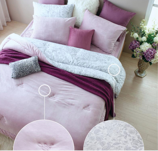 [NEW] Premium MOC (Modal+Cotton) Reversible Comforter Set _Violet