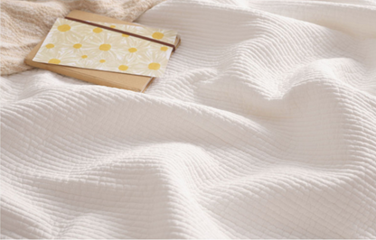 100% Washing Cotton Spread,Mattress Pad, Blanket_White