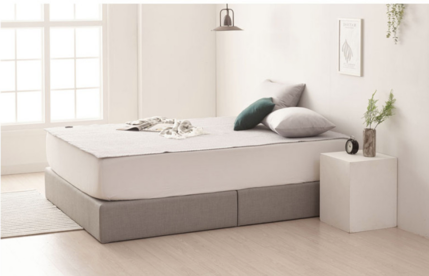 100% Washing Cotton Spread,Mattress Pad, Blanket_Grey