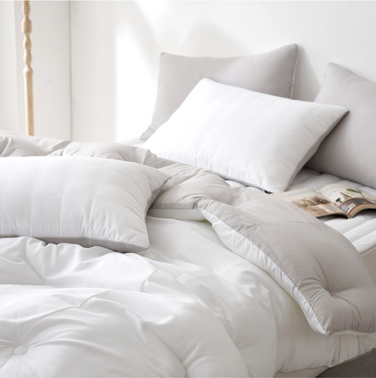 Premium 100% Tencel Modal Comforter Set_Reversible_White