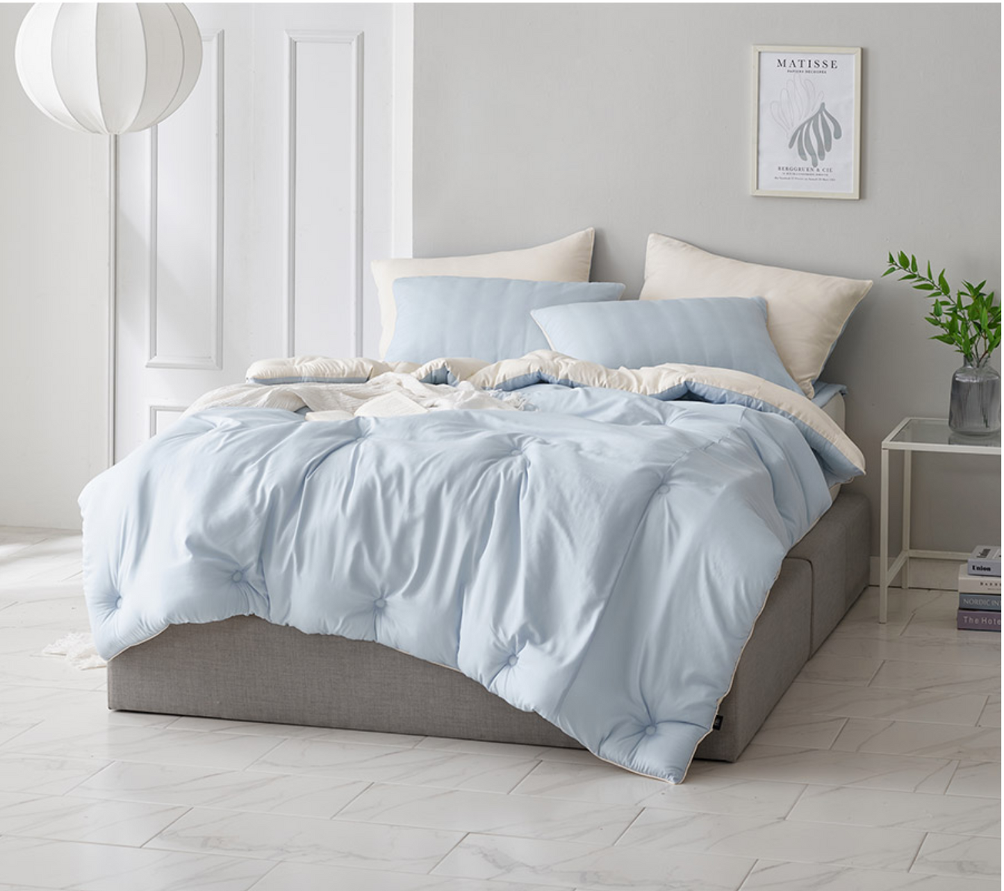 Premium 100% Tencel Modal Comforter Set_Reversible_Blue