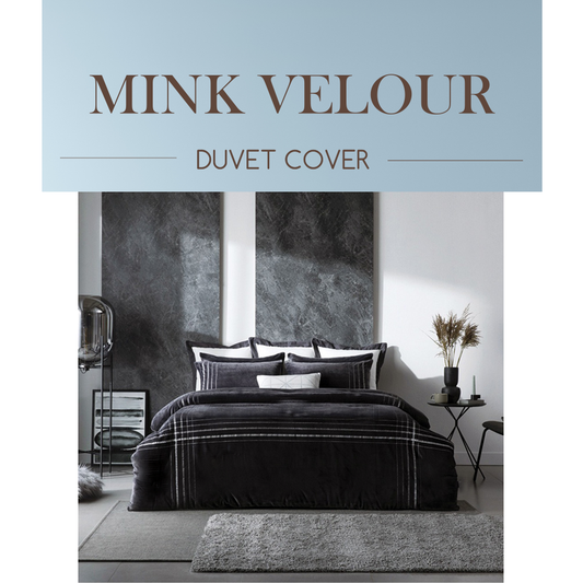 King Size- Hotel Style Velour Micro-mink Touch Duvet Cover Set