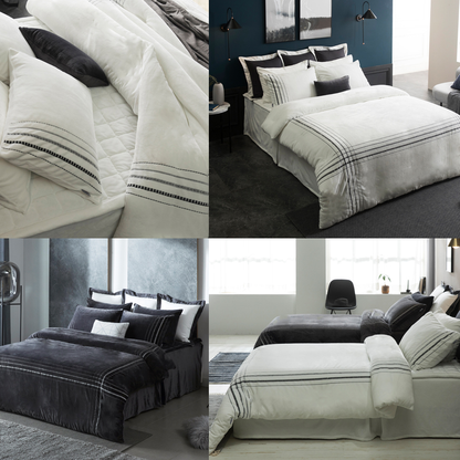 King Size- Hotel Style Velour Micro-mink Touch Duvet Cover Set