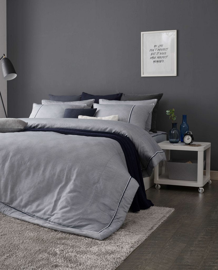 Grid Soft Silky Touch Micromodal Cotton Comforter Set_King / Queen