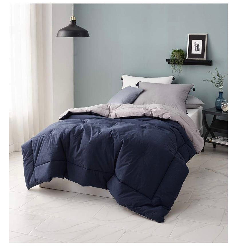 100% High Density Cotton Percale Bedding _Navy