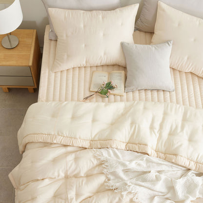 Premium 100% Tencel Modal Comforter Set_Beige